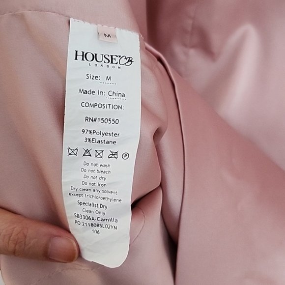 House of CB Camilla Pink Satin Dress As seen on Cassie in Euphoria Medium - Picture 12 of 14